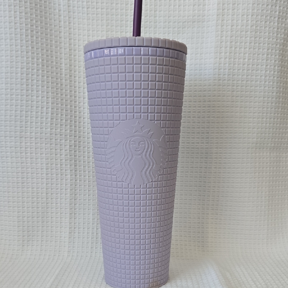 Starbucks Lavender Grid Tumbler with Straw